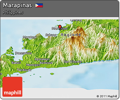 Physical Panoramic Map of Marapinas