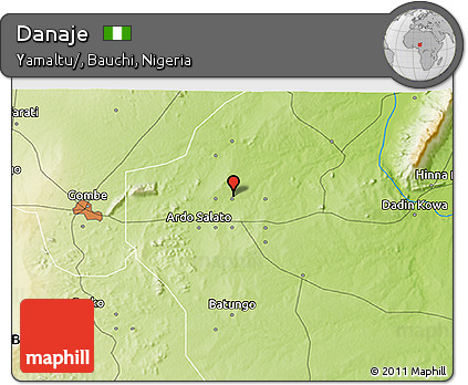 Physical 3D Map of Danaje
