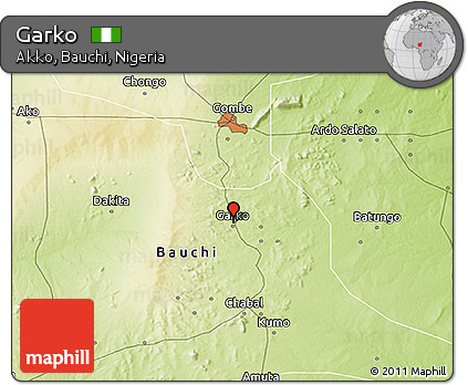 Physical 3D Map of Garko