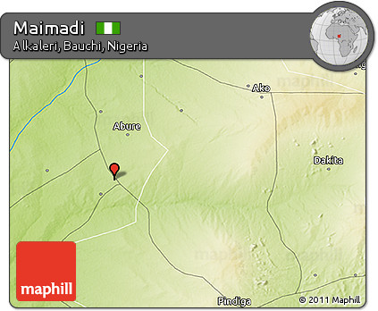 Physical 3D Map of Maimadi