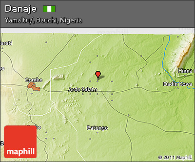 Physical 3D Map of Danaje