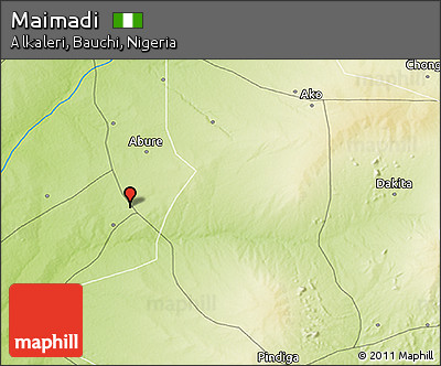 Physical 3D Map of Maimadi