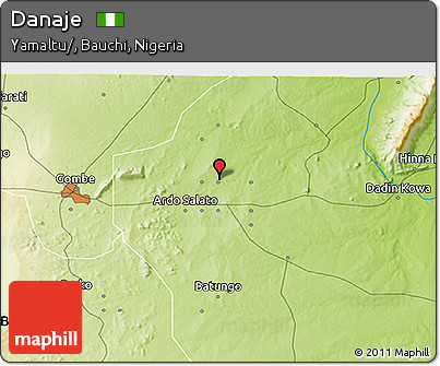 Physical 3D Map of Danaje
