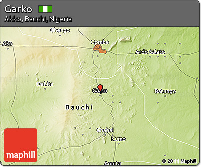 Physical 3D Map of Garko