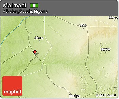 Physical 3D Map of Maimadi