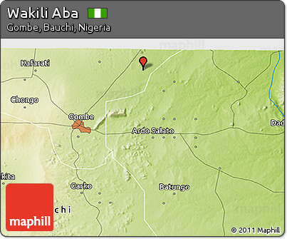 Physical 3D Map of Wakili Aba