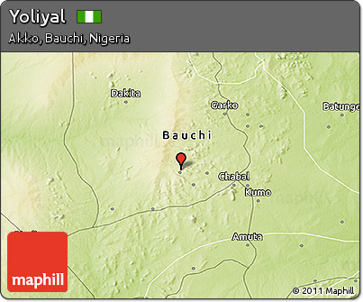 Physical 3D Map of Yoliyal