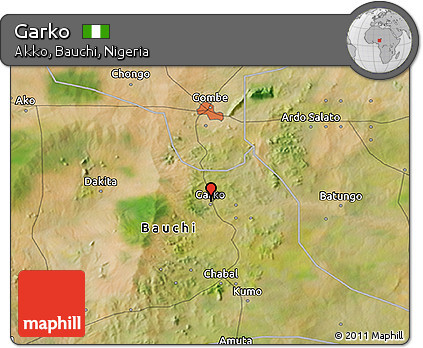 Satellite 3D Map of Garko
