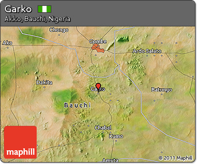 Satellite 3D Map of Garko