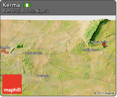 Satellite 3D Map of Kerma