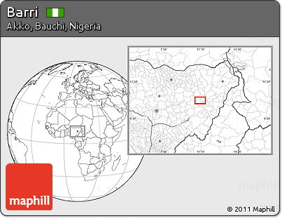 Blank Location Map of Barri