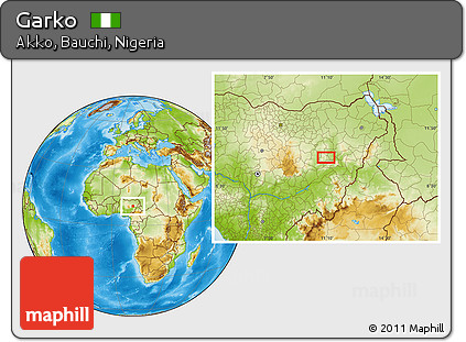 Physical Location Map of Garko