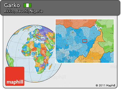 Political Location Map of Garko