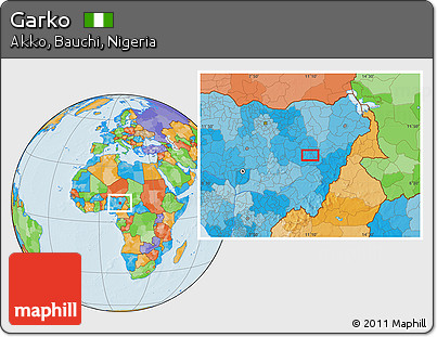 Political Location Map of Garko