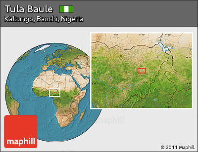 Satellite Location Map of Tula Baule