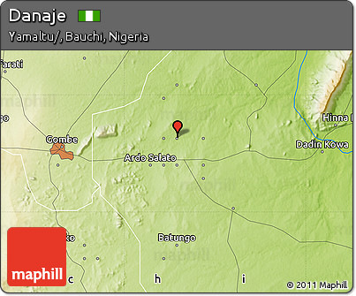 Physical Map of Danaje