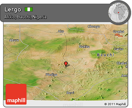 Satellite Panoramic Map of Lergo