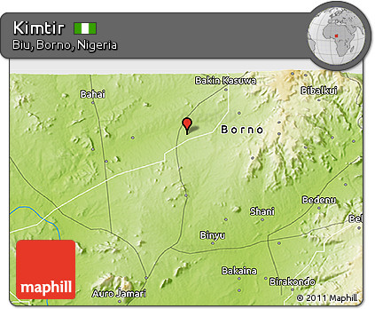 Physical 3D Map of Kimtir