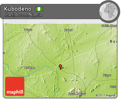 Physical 3D Map of Kubodeno