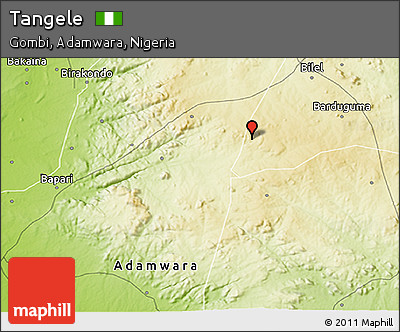 Physical 3D Map of Tangele