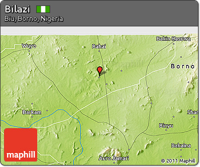 Physical 3D Map of Bilazi