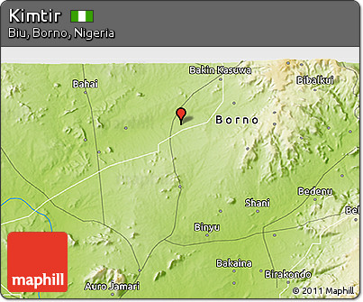 Physical 3D Map of Kimtir