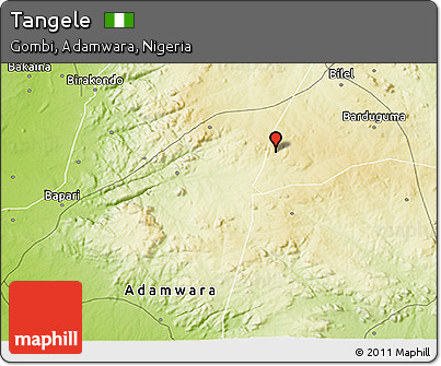 Physical 3D Map of Tangele