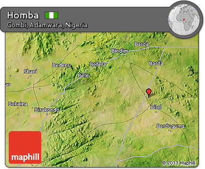 Satellite 3D Map of Homba