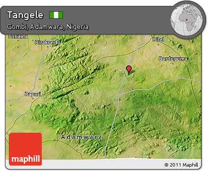 Satellite 3D Map of Tangele