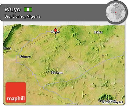 Satellite 3D Map of Wuyo