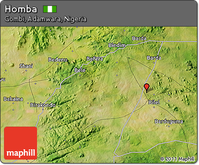 Satellite 3D Map of Homba