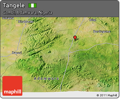 Satellite 3D Map of Tangele