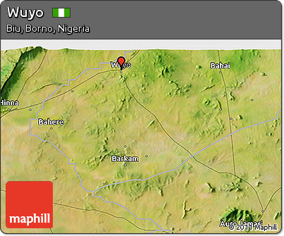 Satellite 3D Map of Wuyo