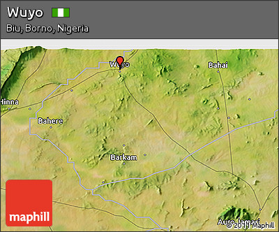 Satellite 3D Map of Wuyo