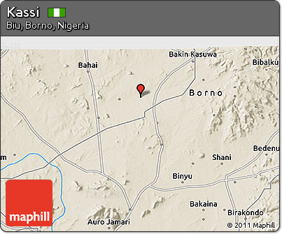 Shaded Relief 3D Map of Kassi