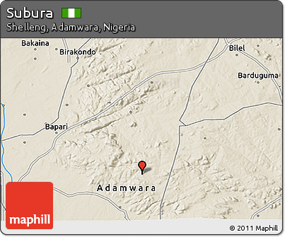 Shaded Relief 3D Map of Subura