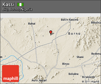 Shaded Relief 3D Map of Kassi