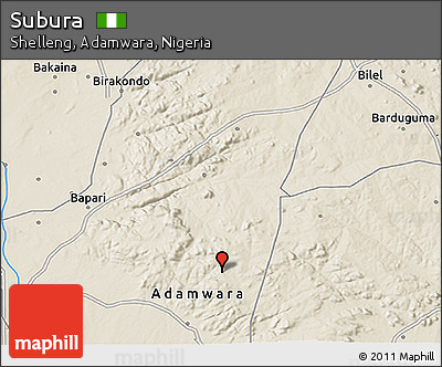 Shaded Relief 3D Map of Subura