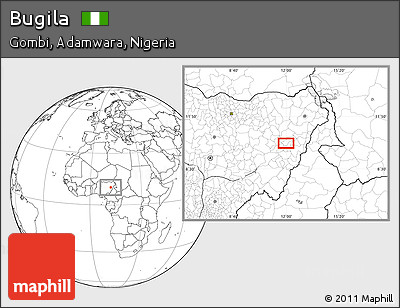 Blank Location Map of Bugila