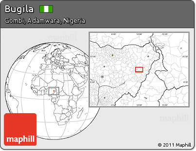 Blank Location Map of Bugila