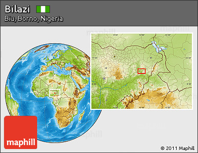 Physical Location Map of Bilazi