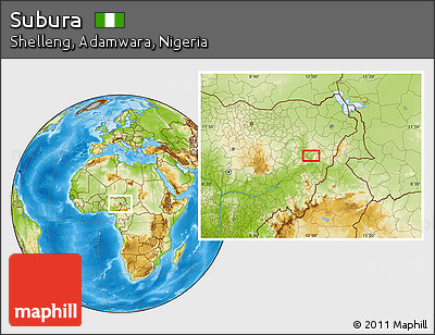 Physical Location Map of Subura