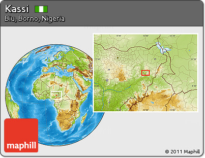Physical Location Map of Kassi