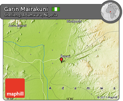 Physical Map of Garin Mairakuni