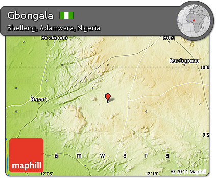 Physical Map of Gbongala