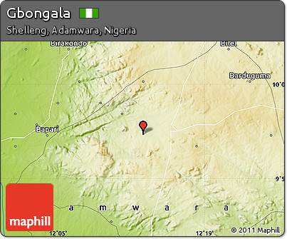 Physical Map of Gbongala