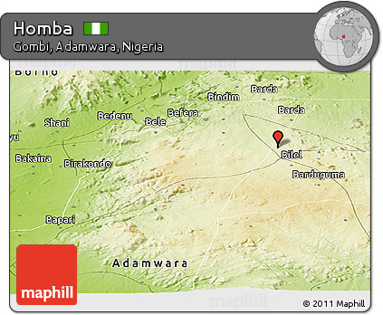 Physical Panoramic Map of Homba
