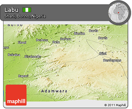 Physical Panoramic Map of Labu