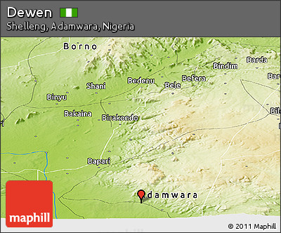 Physical Panoramic Map of Dewen