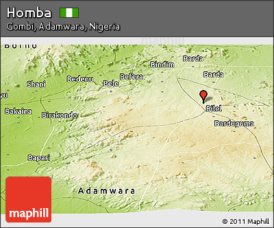 Physical Panoramic Map of Homba
